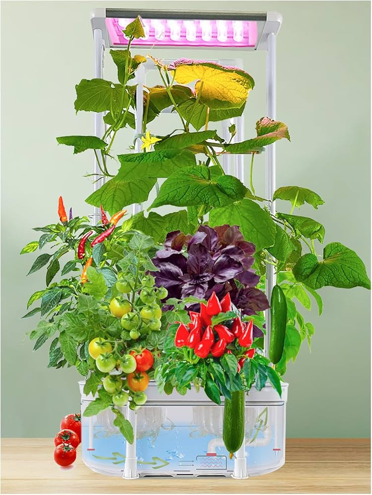 Hydroponics Growing System kit with Trellis,Smart Hydroponic Gardening System with LED Grow Light... | Amazon (US)
