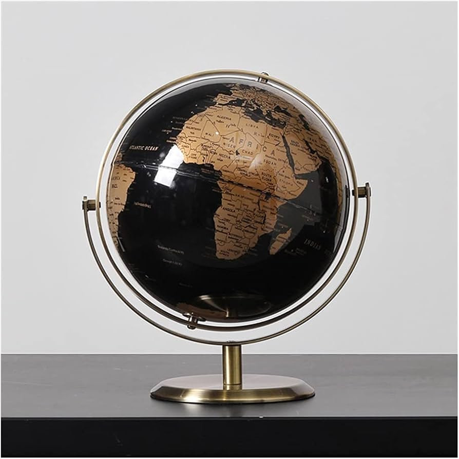 World Globe Desktop World Globe Educational Geographic World Globe with Black Oceans and Metal St... | Amazon (CA)