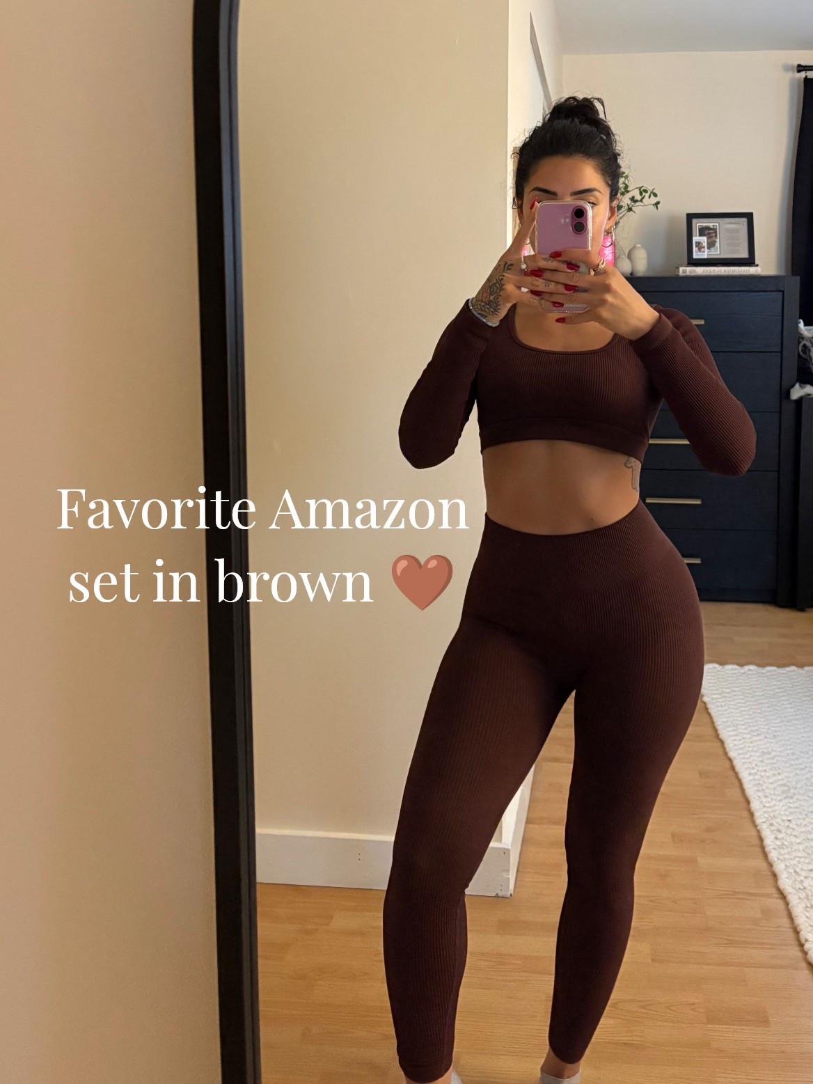 Same set different color 🤎 #amazon 

#LTKActive #LTKootd #LTKfitnessgoals