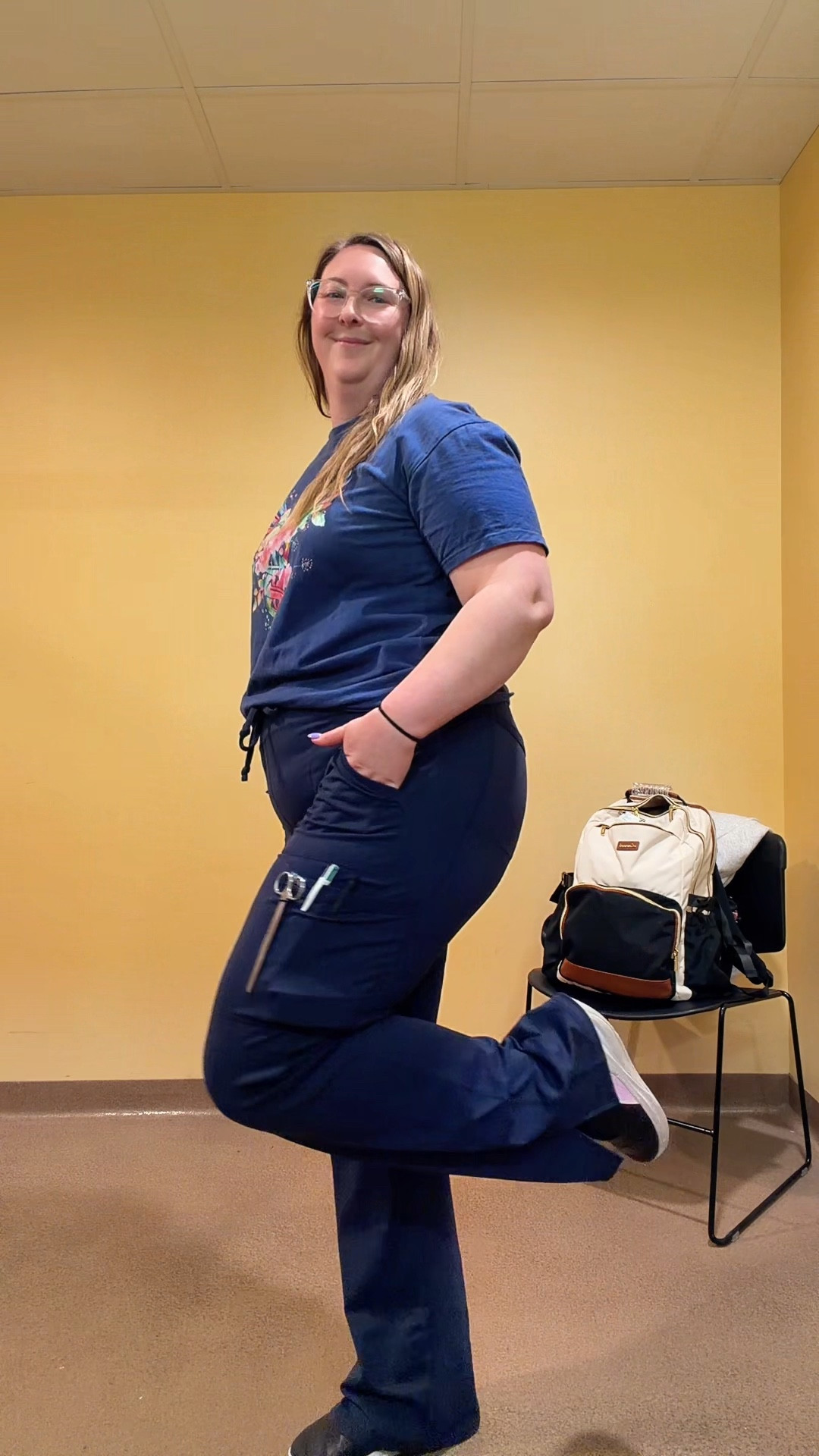 I have been loving this brand of scrub pants that I found! So comfy and so stretchy! 

#LTKMidsize #LTKWorkwear #LTKootd