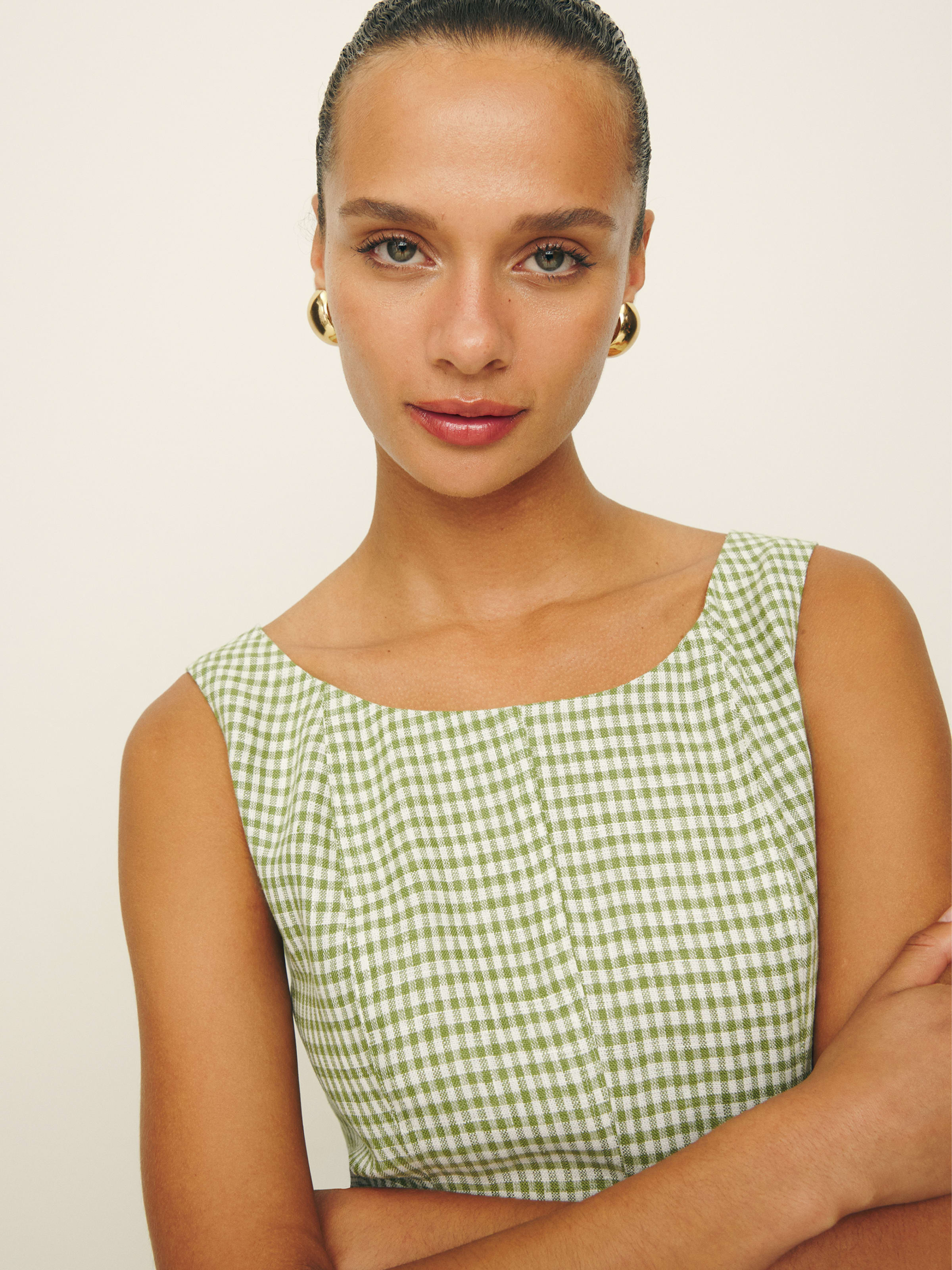 Amorette Linen Dress | Reformation (Global)