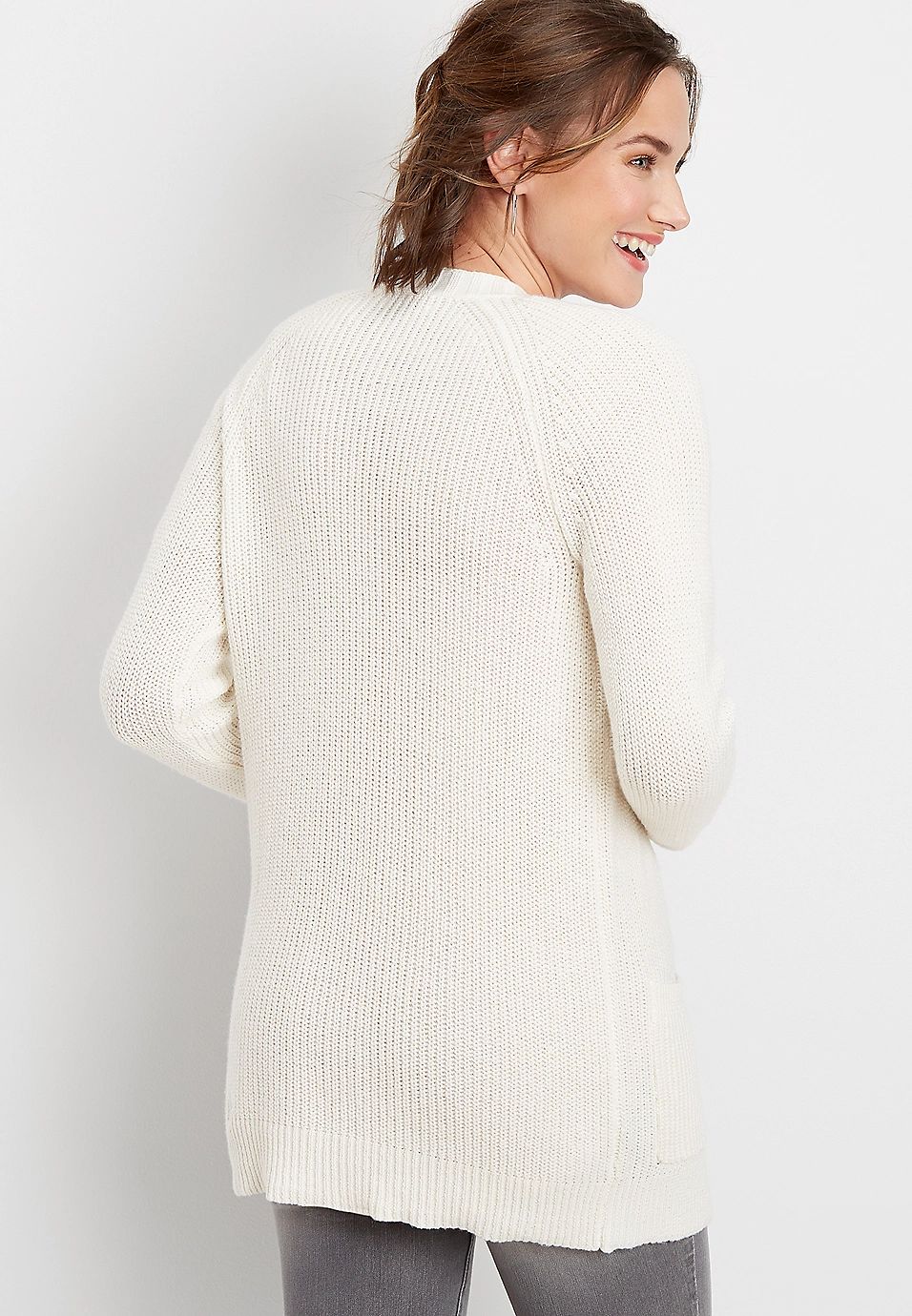 Solid Open Front Cardigan | Maurices