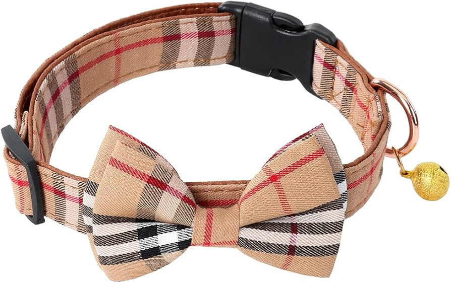 SuperBuddy Dog Collar, Adjustable Dog Collar with Bowtie, Pet Collar for Dog Soft Bowtie Dog Coll... | Amazon (US)