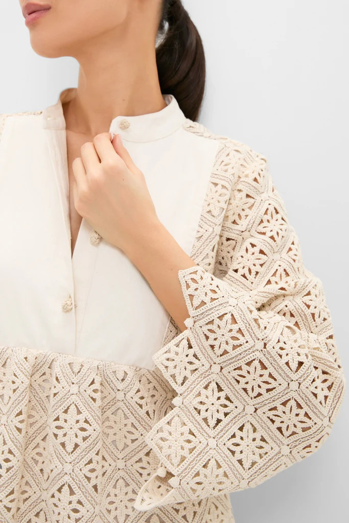 Tan Diamond Lace Mini Calliope Dress | Tuckernuck (US)