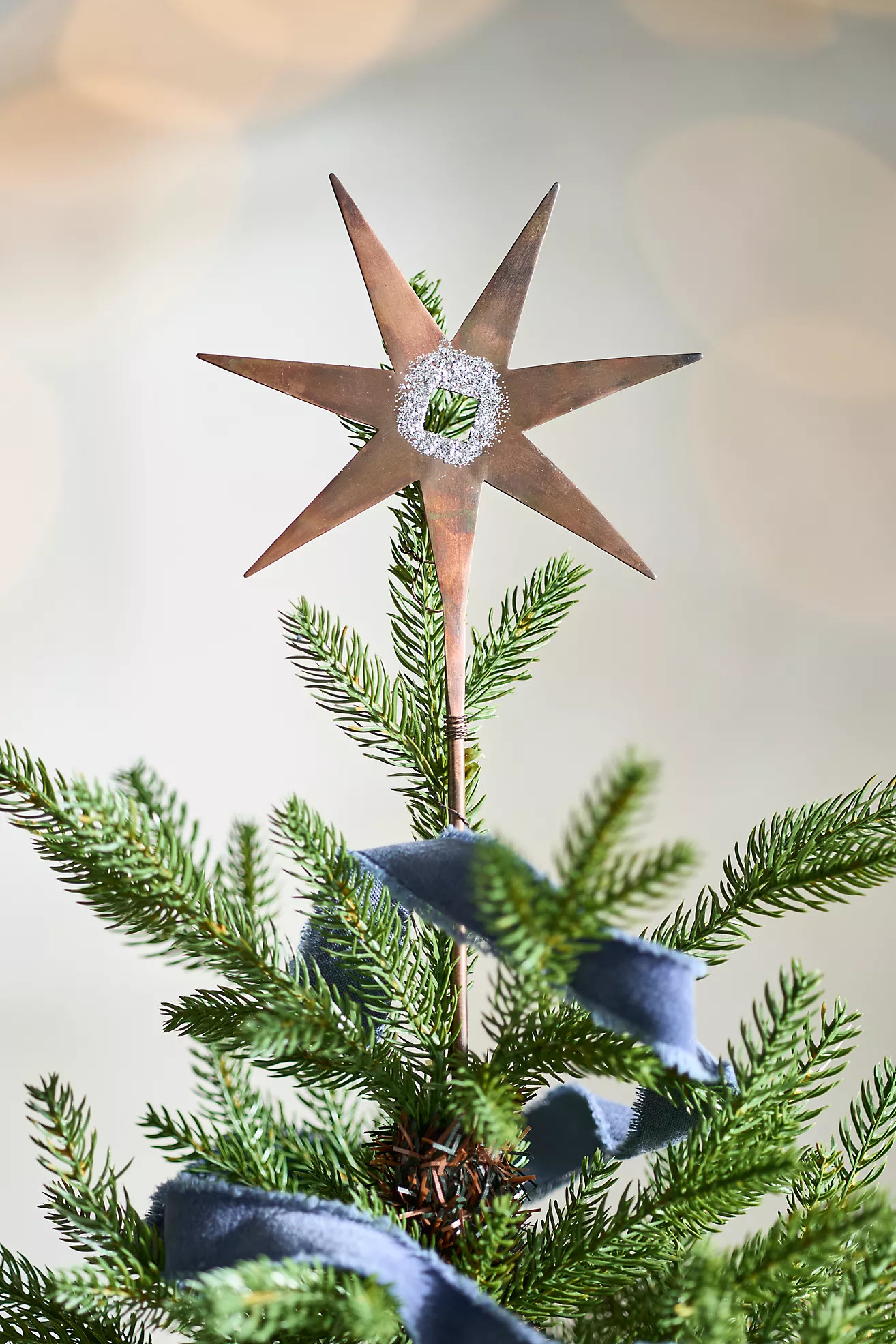 Mini Copper Star Tree Topper | Anthropologie (US)