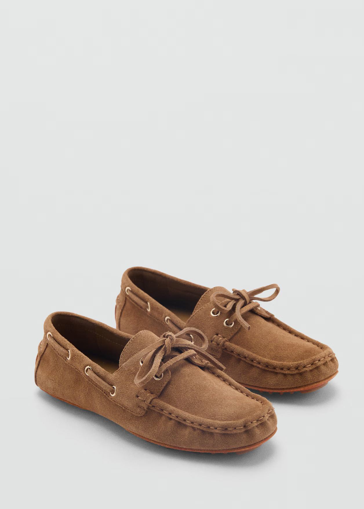Suede boat shoes with laces - Women | MANGO USA | Mango (US/MX/AU)