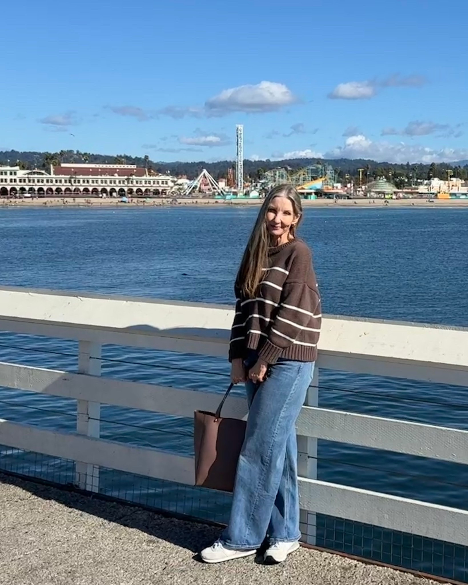 Cool day at the beach … 🏝️  stretch jeans, comfy sneakers, cotton sweater ..: true to size.

#LTKdayinmylife #LTKMidsize #LTKOver40