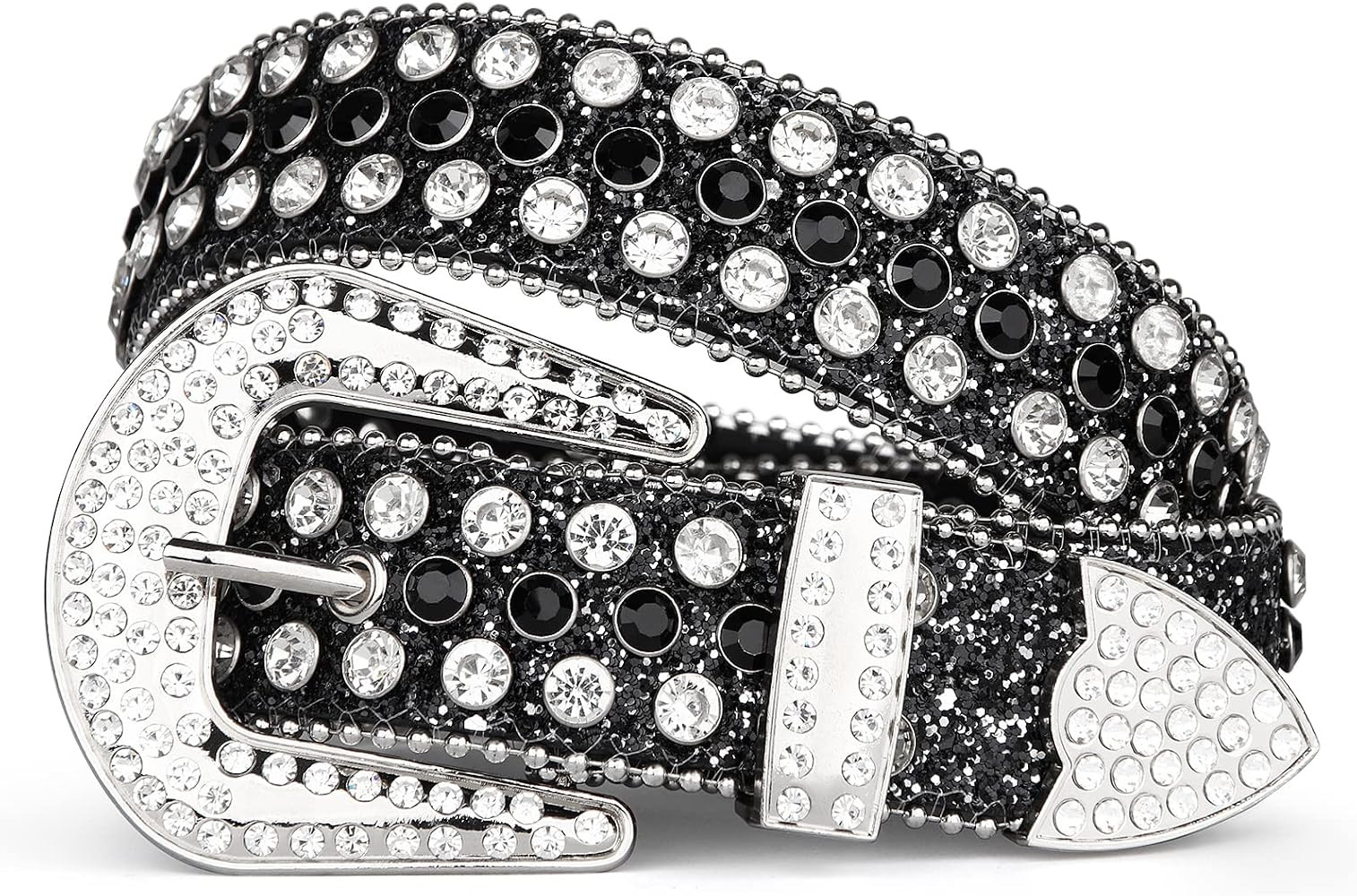 UnFader Womens Men Rhinestone Western Belts Bling Cowgirl Designer Diamond Studded Belts for Jean... | Amazon (US)