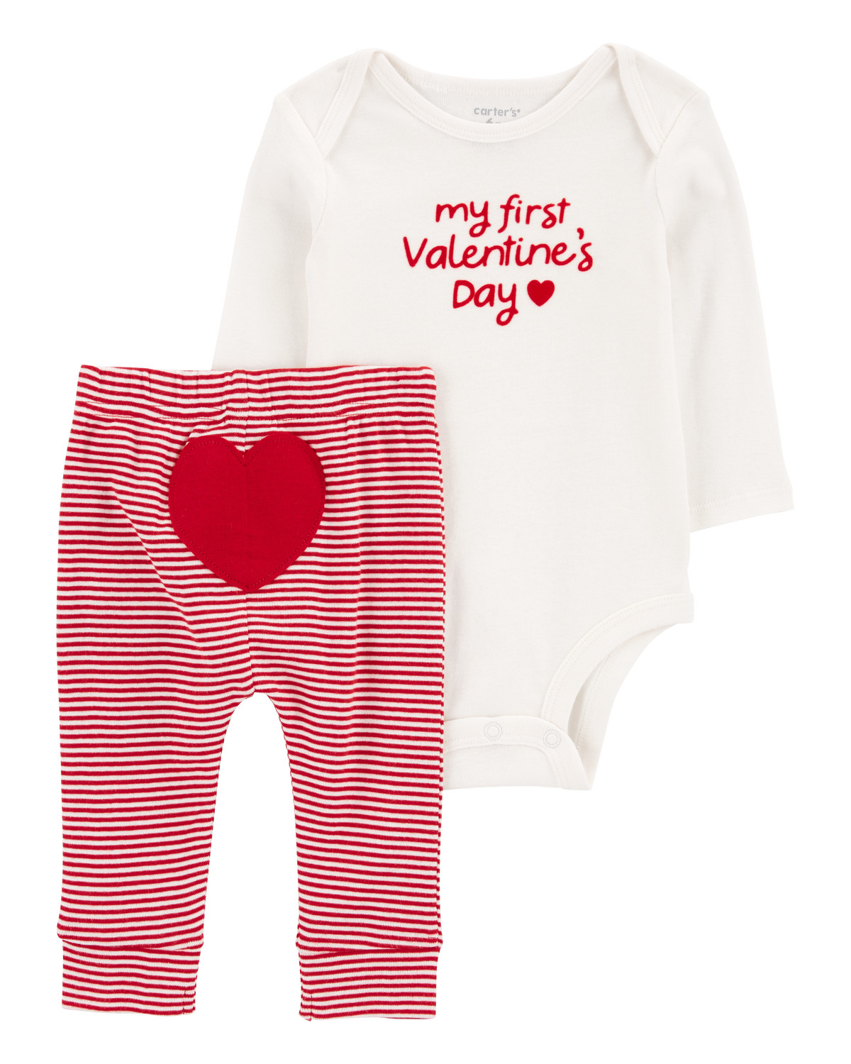 Baby 2-Piece My First Valentine's Day Bodysuit Pant Set | Carter's Inc