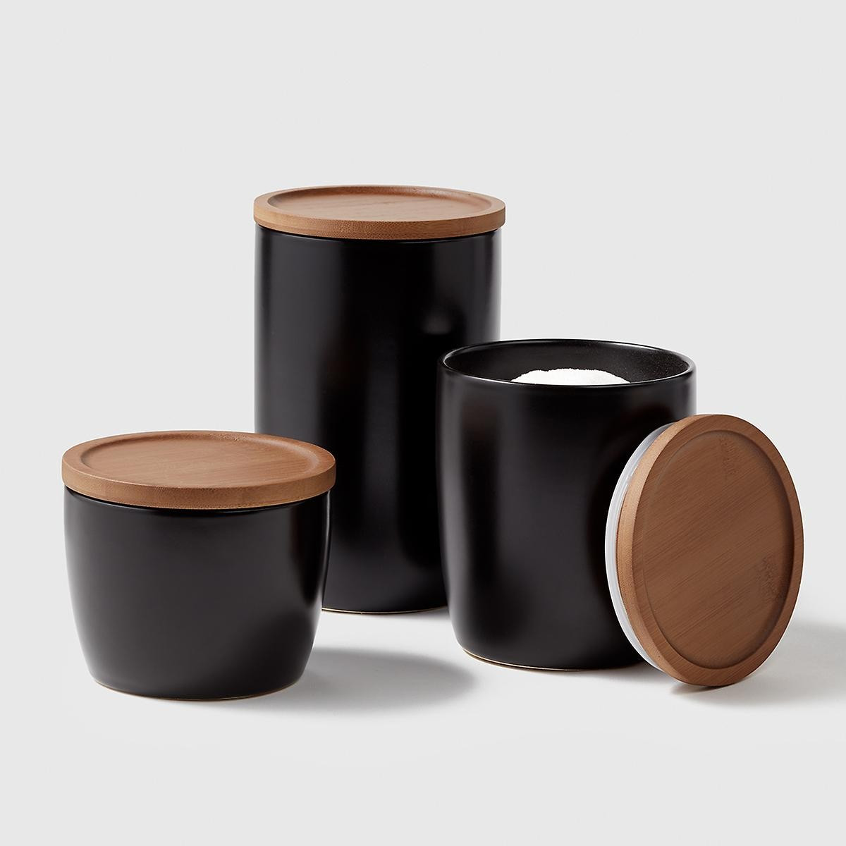 Marie Kondo Ink Black Modular Ceramic Canisters | The Container Store