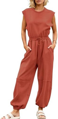 Jumpsuits for Women Casual Romper One Piece Outfits with Pockets | Amazon (US)