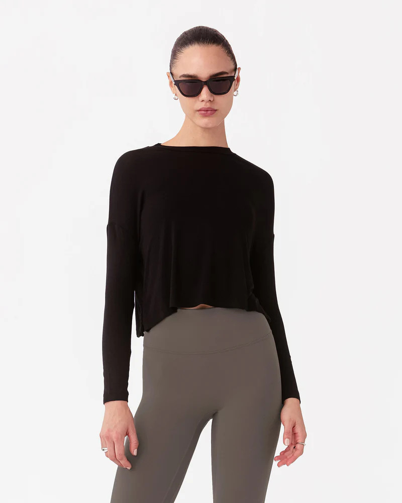 INGRID TOP BLACK | Nylora