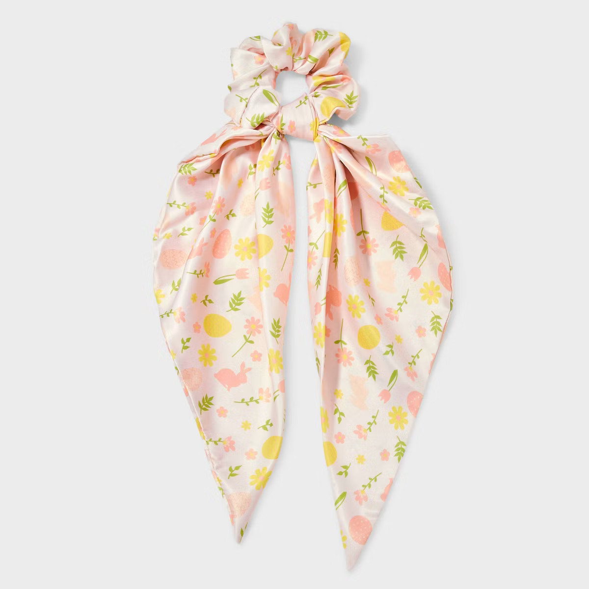 Easter Bunny Flower Print Hair Twister with Tails - Pink/Yellow | Target