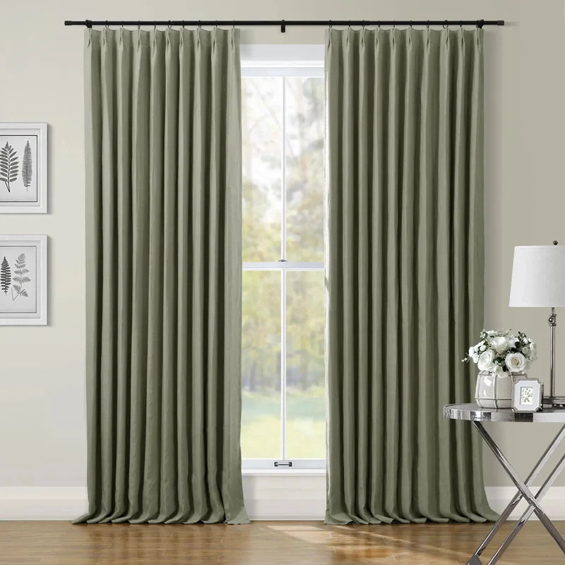 Patti Premium 100% Belgian Flax Linen Curtain Pleated | TWOPAGES
