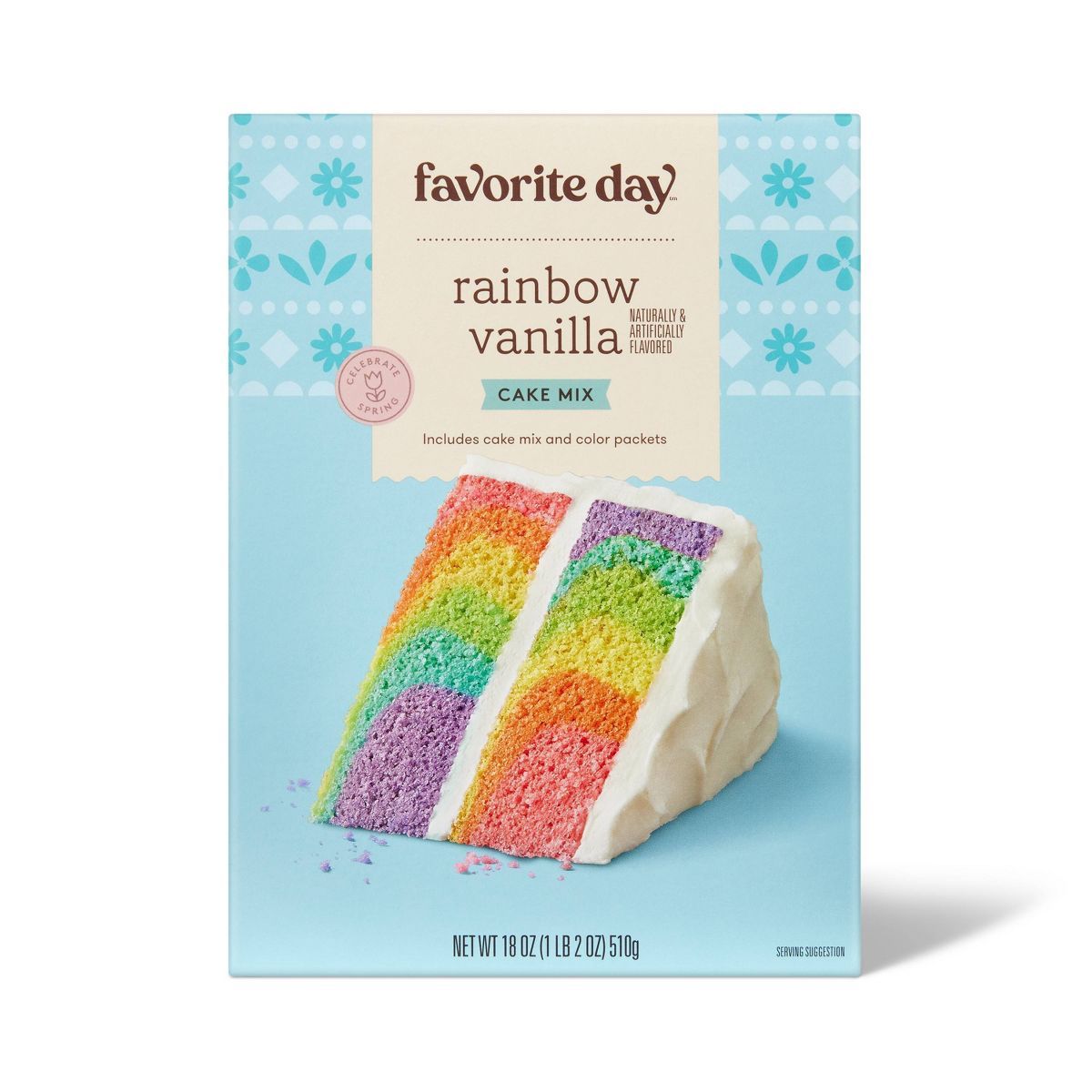 Spring Rainbow Vanilla Cake Mix - 18oz - Favorite Day™ | Target