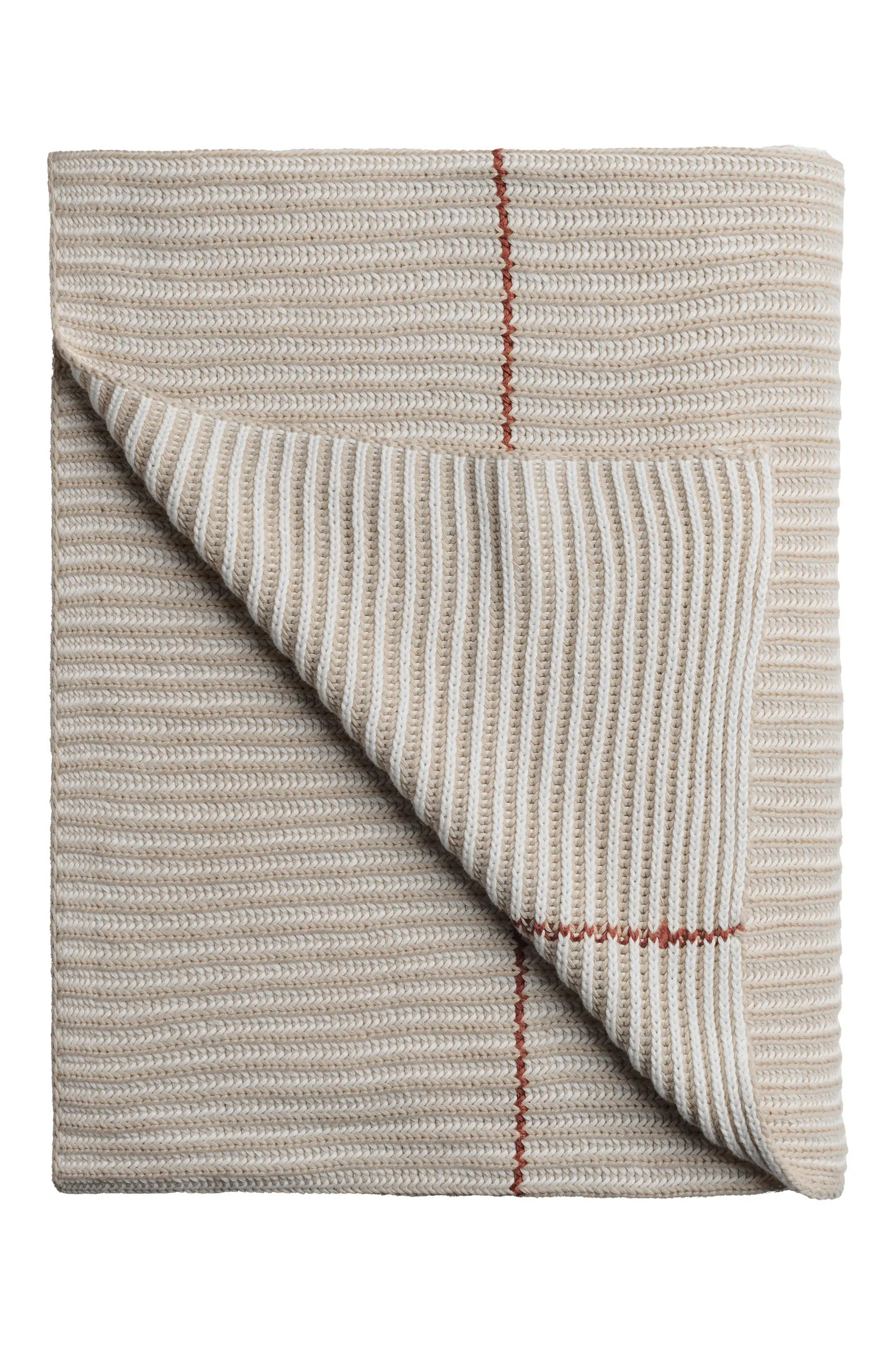 Two-Tone Organic Cotton Rib Throw Blanket | Nordstrom | Nordstrom