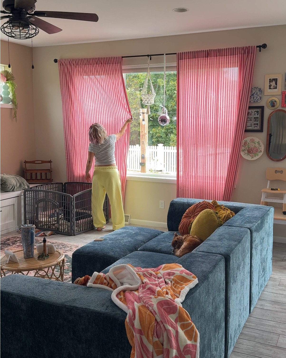 Our couch is from Cozey- we got the atmosphere 2 seater & 3 seater. 

Throw pillows are jungalow brand from target about 5 years ago- some linked. 

We love this rug, but we’re waiting on a new one! 

Bow garland is DIY with hot glue & these bows. 

Mostly all other decor is thrifted or from at home .   

#LTKHome