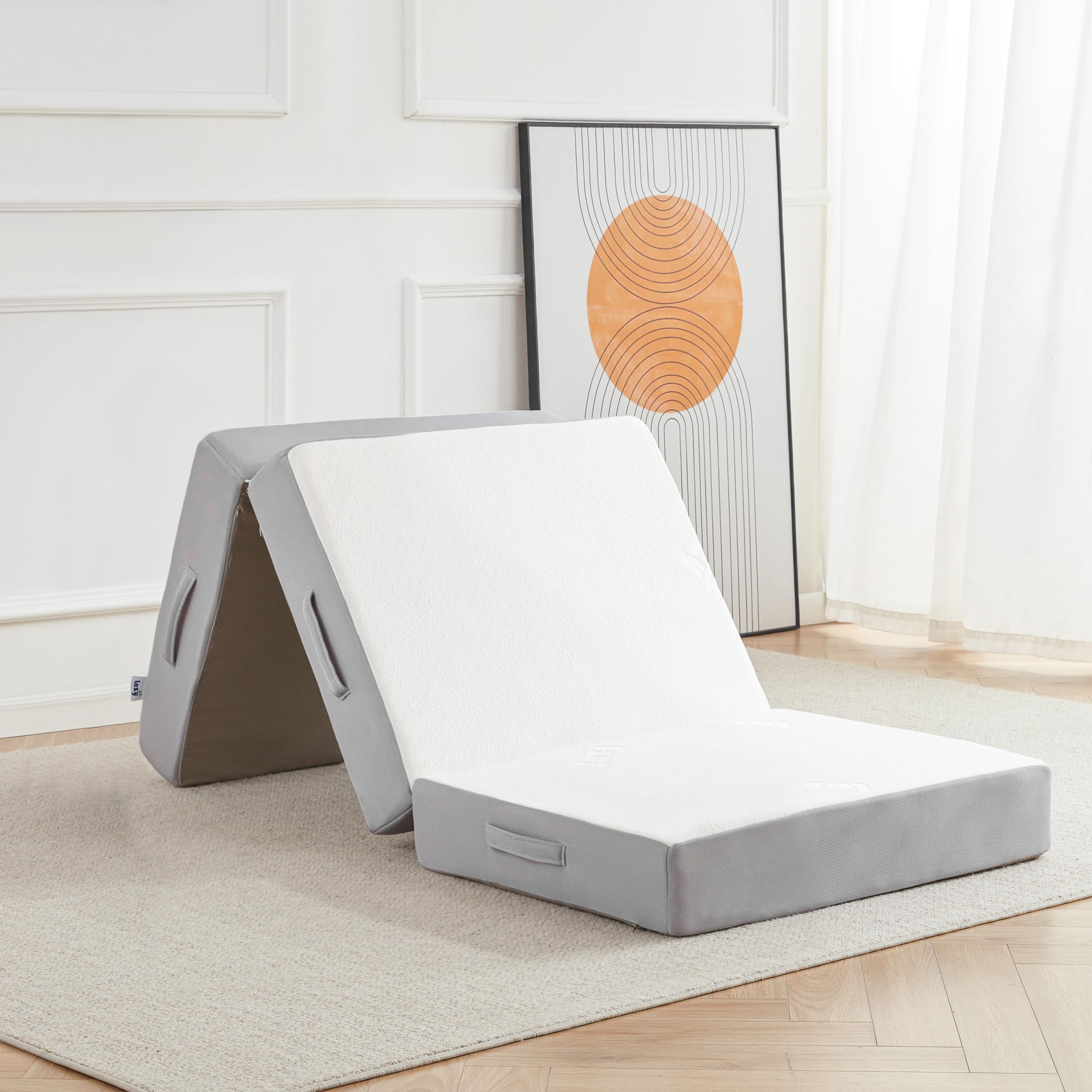 Folding Mattress, 6 Inch Memory Foam Tri-fold Mattress with Breathable & Washable Bamboo Fiber Fa... | Amazon (US)