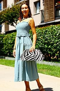 Fashion Day Clutch Dumpling Bag Zebra Embossing Holographic Cloud Bag Clip Purse Bag Women Pleate... | Amazon (US)