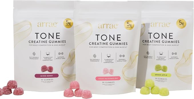 Arrae Tone Gummies - Creatine Monohydrate 5g for Women - Supports Lean Muscle, Strength & Recover... | Amazon (US)