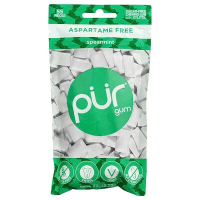 The PUR Company, Chewing Gum, Spearmint, 55 Pieces, 2.72 oz (77 g) | iHerb
