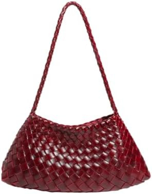 Women's Woven Basket Handbag, Drawstring Bucket Purse With Removable Inner Pouch And Top Handle C... | Amazon (UK)