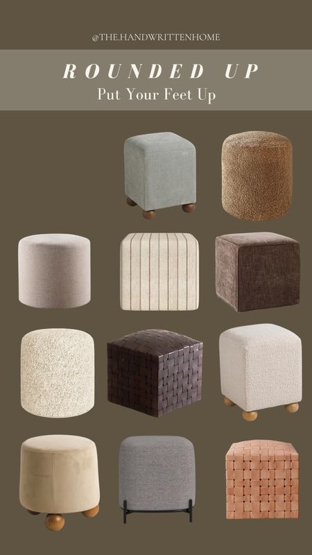 Foot ottomans & poufs! Different sizes and fabrics for all styles! 

Mid range to budget price points!

#LTKStyleTip #LTKSaleAlert #LTKHome