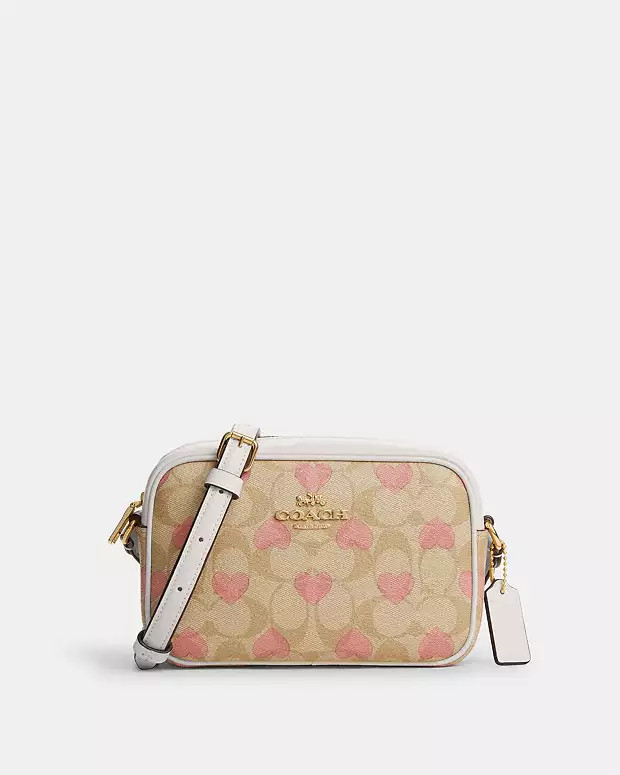 Mini Jamie Camera Bag In Signature Canvas With Heart Print | Coach Outlet US