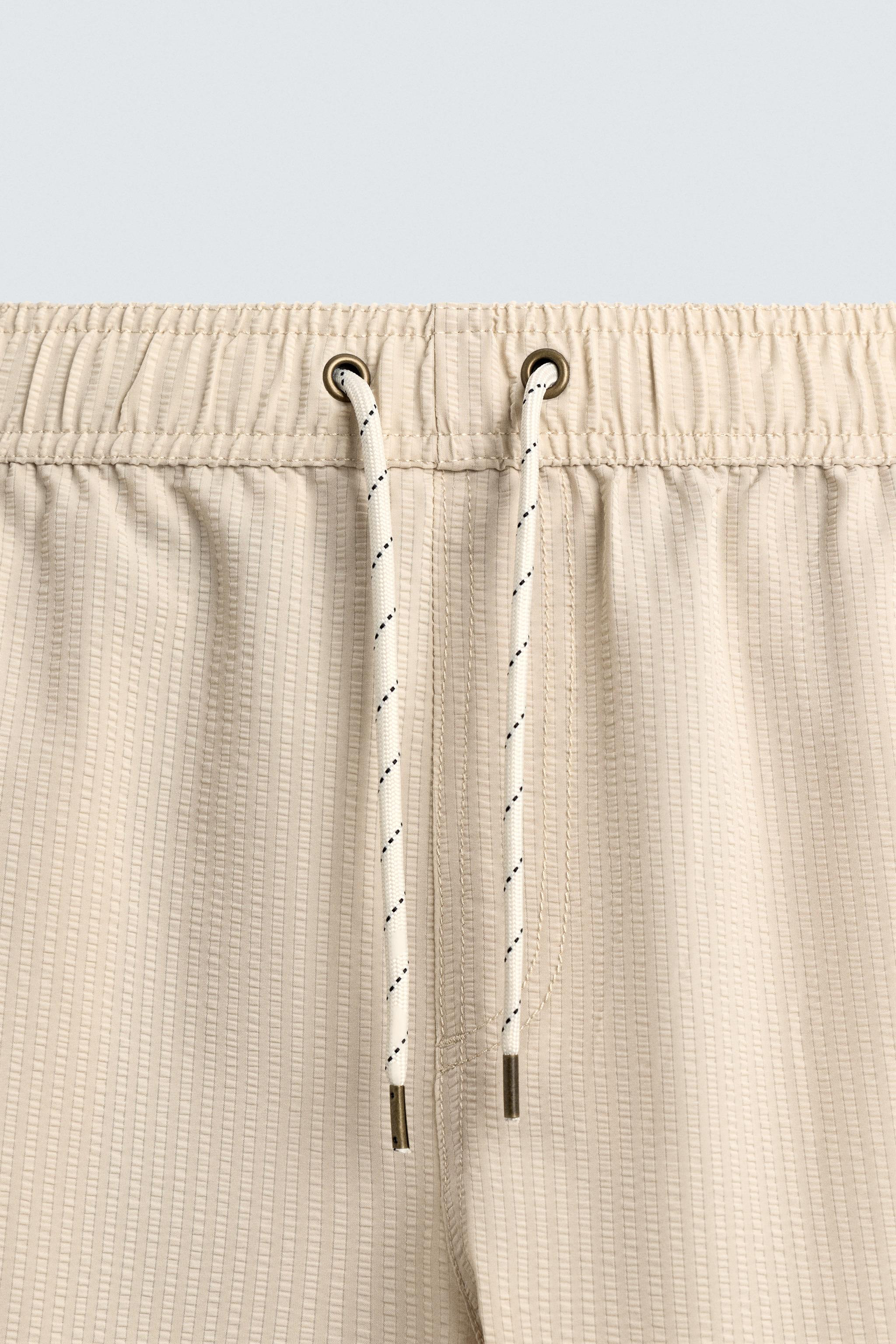 LONG SEERSUCKER SWIMSUIT | Zara Canada