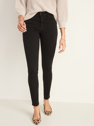 High-Waisted Rockstar 24/7 Sculpt Super Skinny Black Jeans For Women | Old Navy (US)