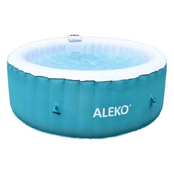 ALEKO Round Inflatable Hot Tub Spa With Cover for 4 Person, 210 Gallon, 100-130 Jets, with newly ... | Walmart (US)