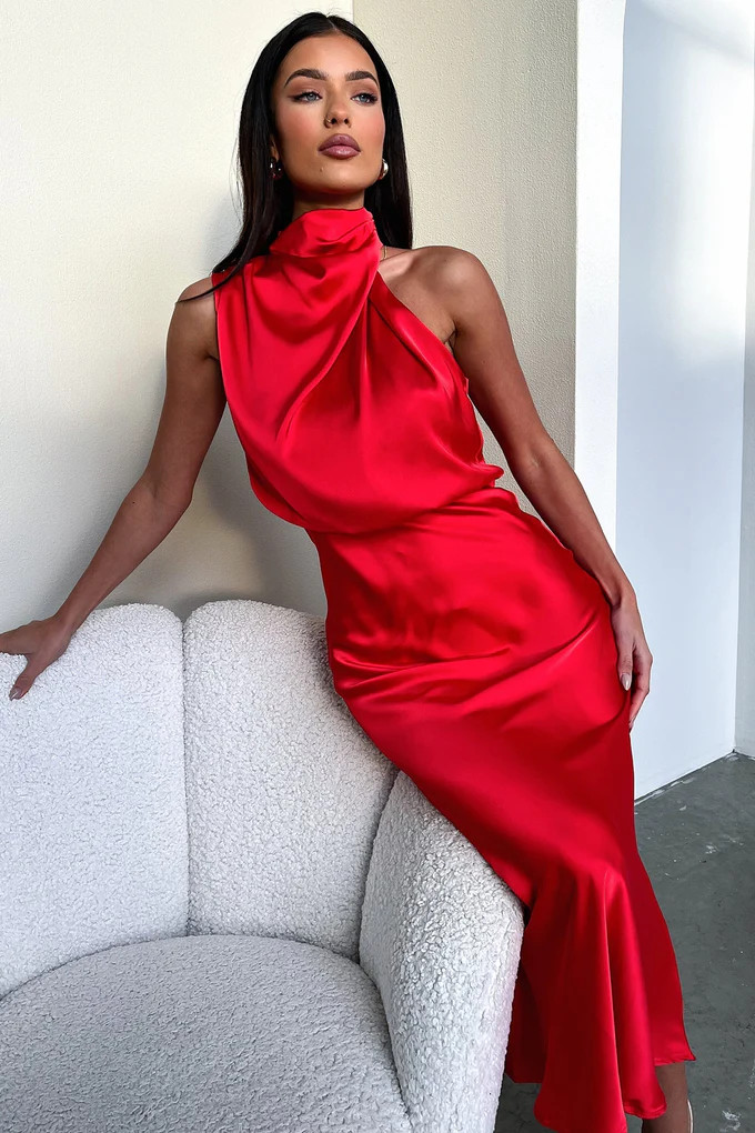 Santorini Maxi Dress - Red | Thats So Fetch (US)