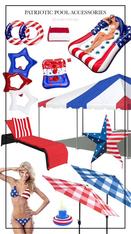 Happy Memorial Day! Now is the time to get your backyard ready for 4th of July! All of these outdoor swim accessories will add some extra patriotic style to your back yard for your staycation | backyard vacation 

#LTKHome #LTKSwim #LTKParties