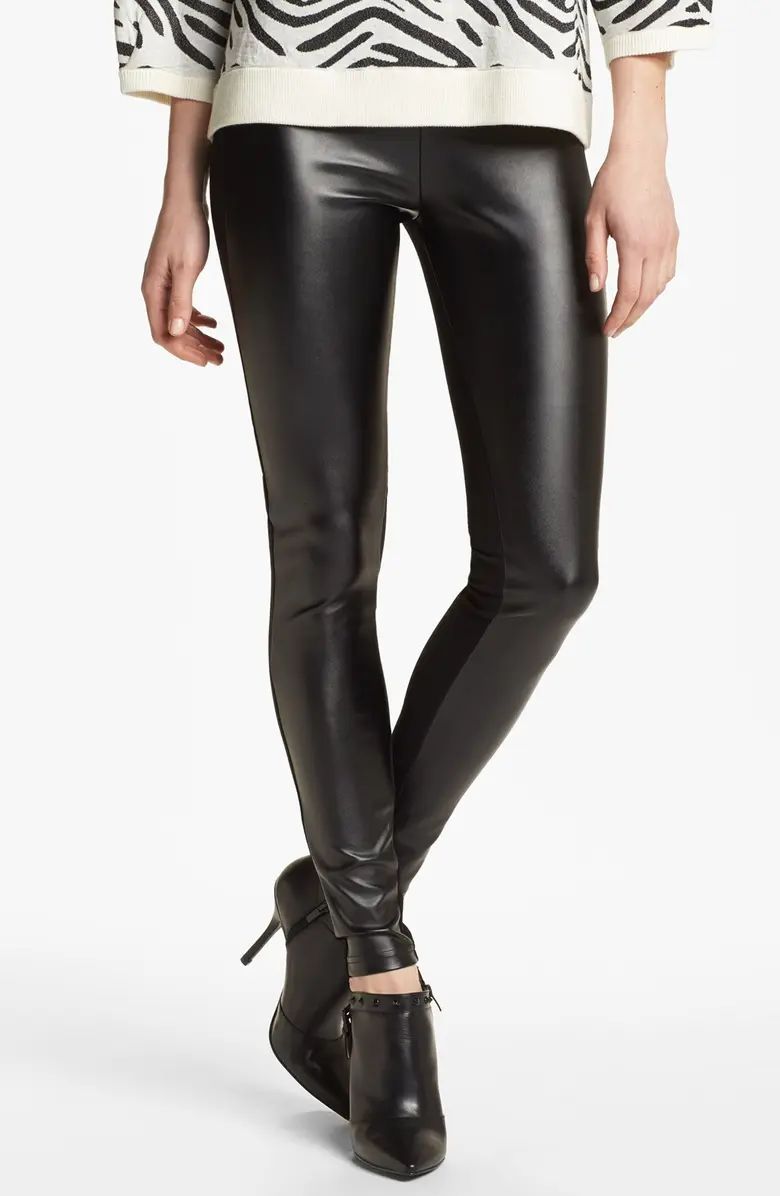 'Double Trouble' Knit & Faux Leather Leggings | Nordstrom