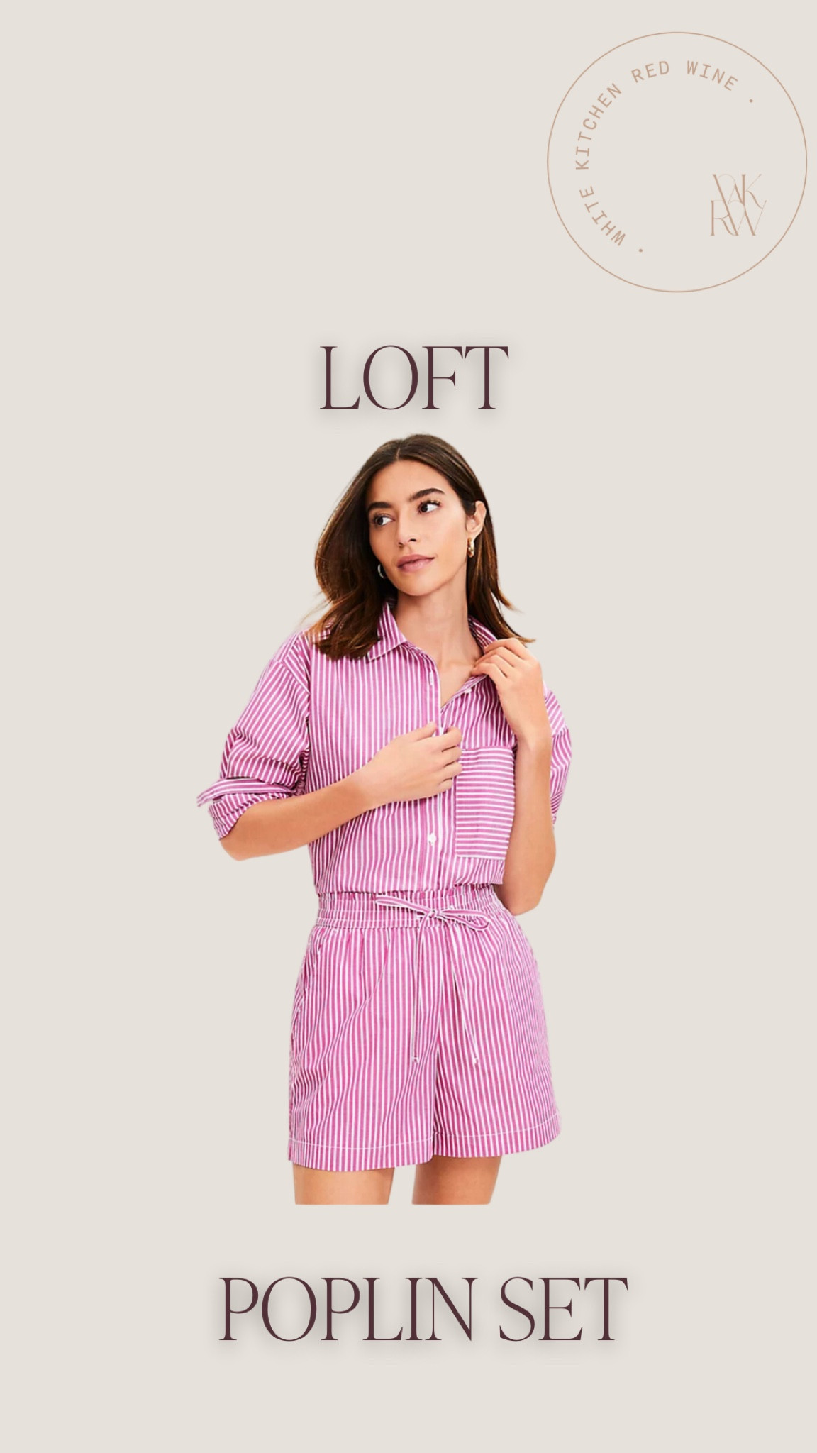 Matching striped poplin set. Comfy mom outfit for summer! #loft 

#LTKStyleTip #LTKFindsUnder50