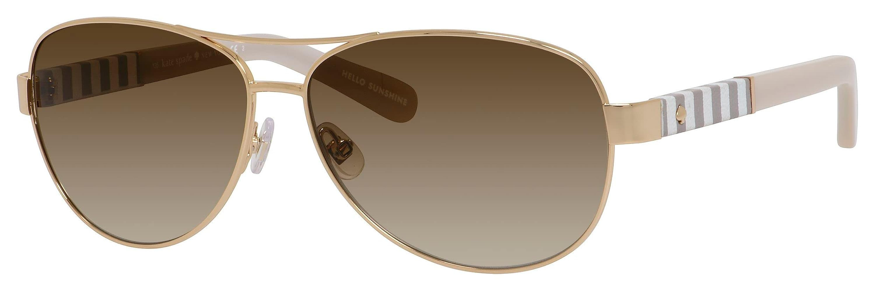 Kate Spade New York Women's Dalia Aviator Sunglasses, Gold & Brown Gradient, 58 mm | Amazon (US)