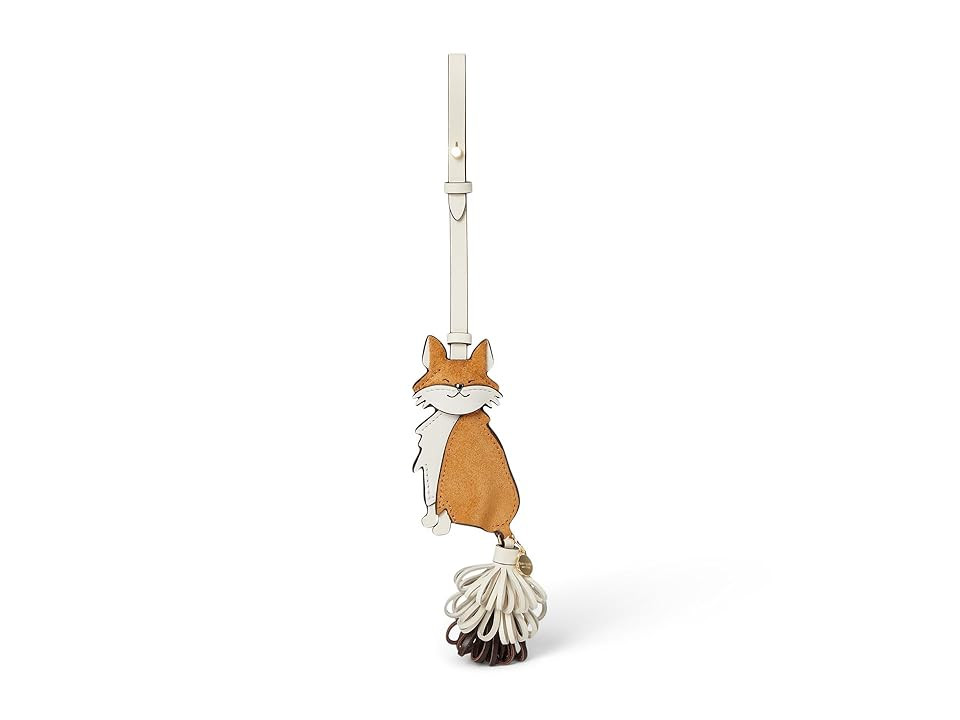 Kate Spade New York Critters Mixed Material Ginger Fox Bag Charm Wallet Women's Handbags Biscotti, Leather | Zappos