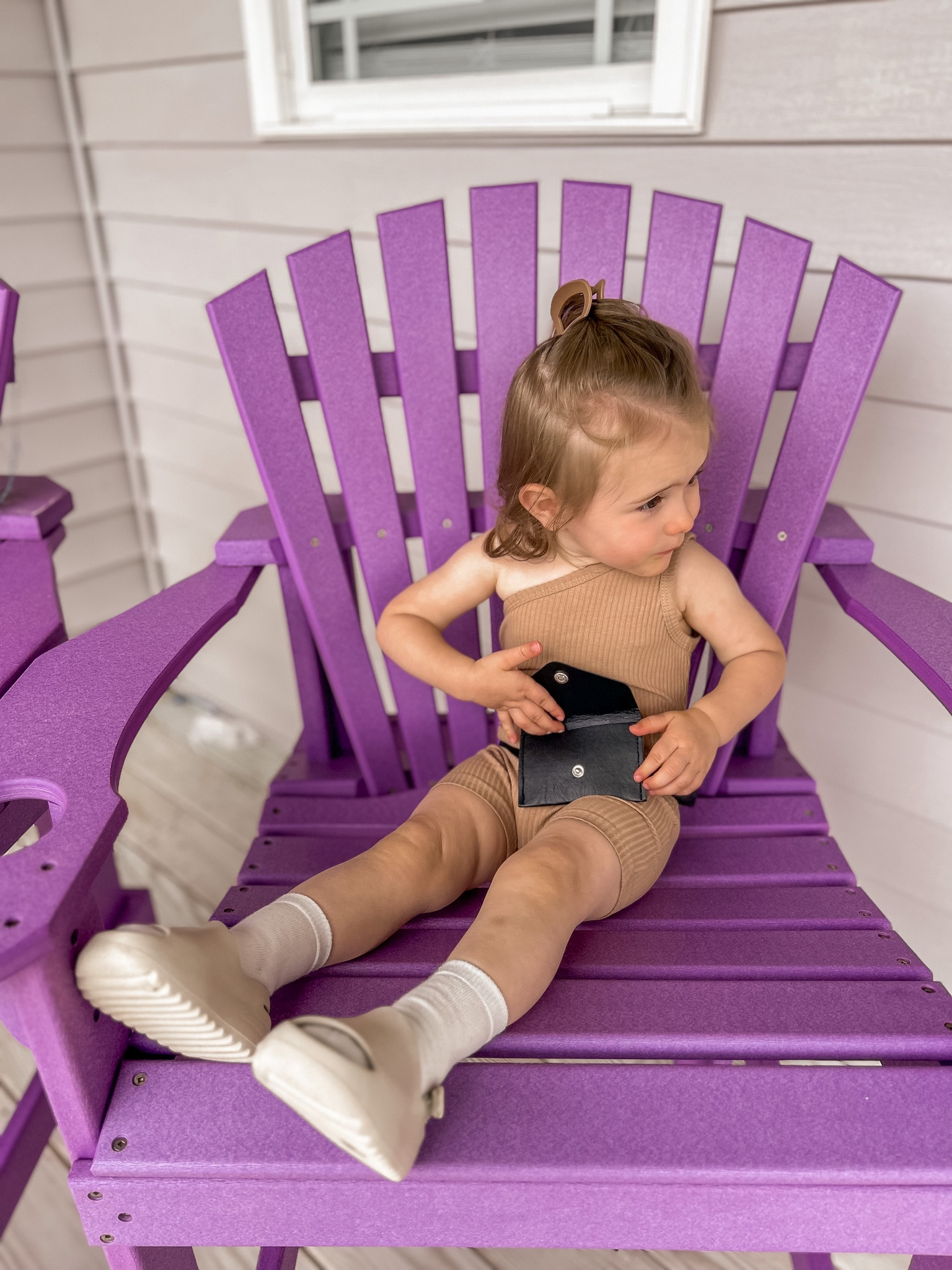 Toddler girl summer fashion, all Amazon outfit, jumpsuit, belt bag, adidas dupe sandals, kids fashion, beach look, claw clip 2 year old style. 

#LTKunder50 #LTKkids #LTKbaby