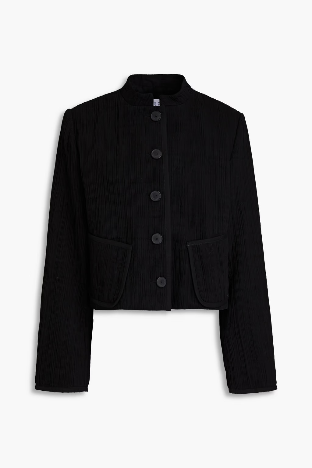 CLAUDIE PIERLOT Plissé cotton-blend jacket | Sale up to 70% off | THE OUTNET | The Outnet (UK and Europe)