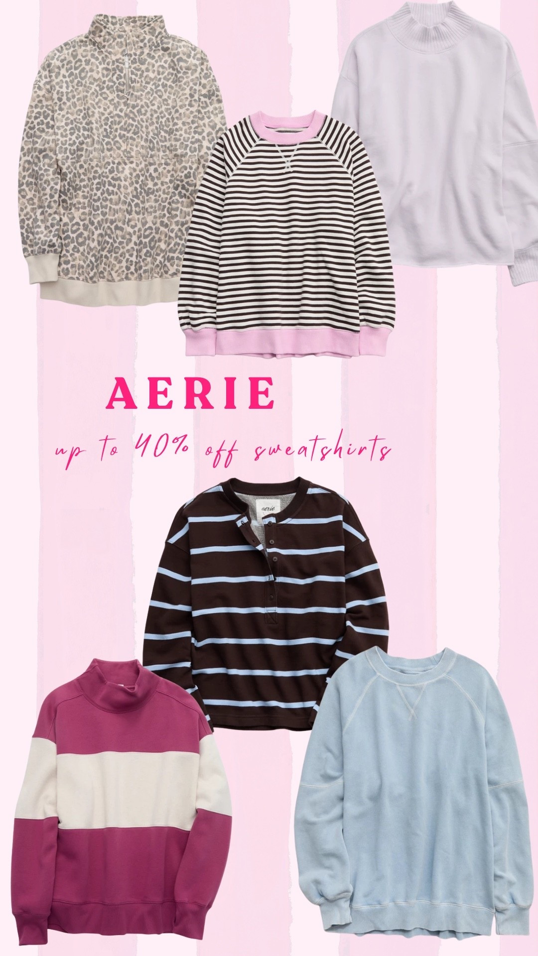 Up to 40% off sweatshirts!