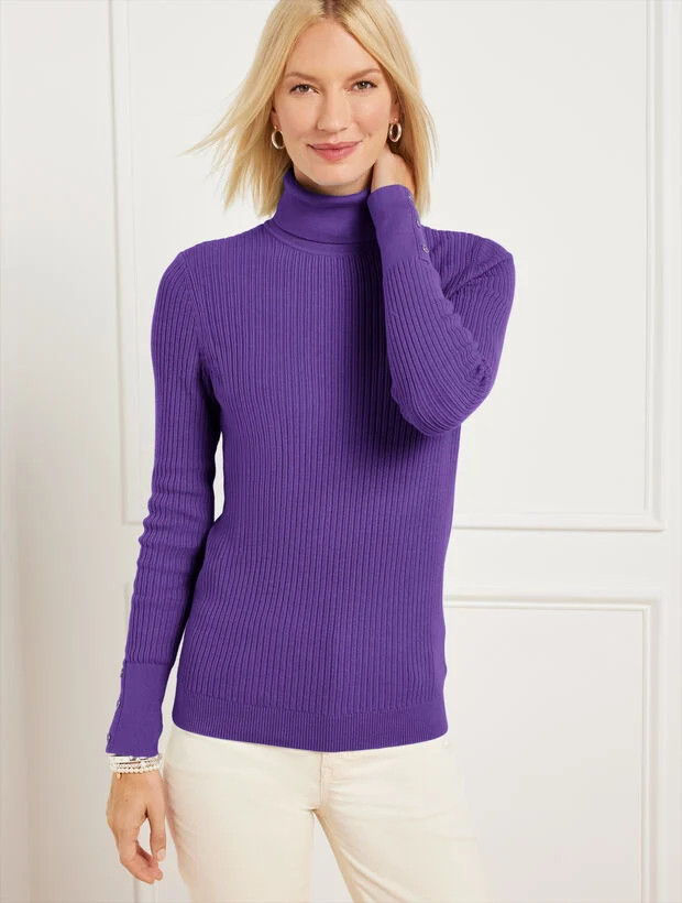 Ribbed Turtleneck Sweater | Talbots
