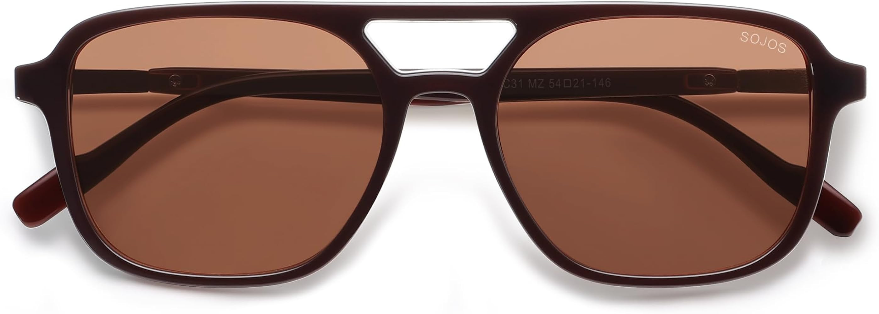 SOJOS Retro Aviator Sunglasses for Women Men,Trendy Rectangle Womens Mens Shades Sun Glasses SJ22... | Amazon (US)