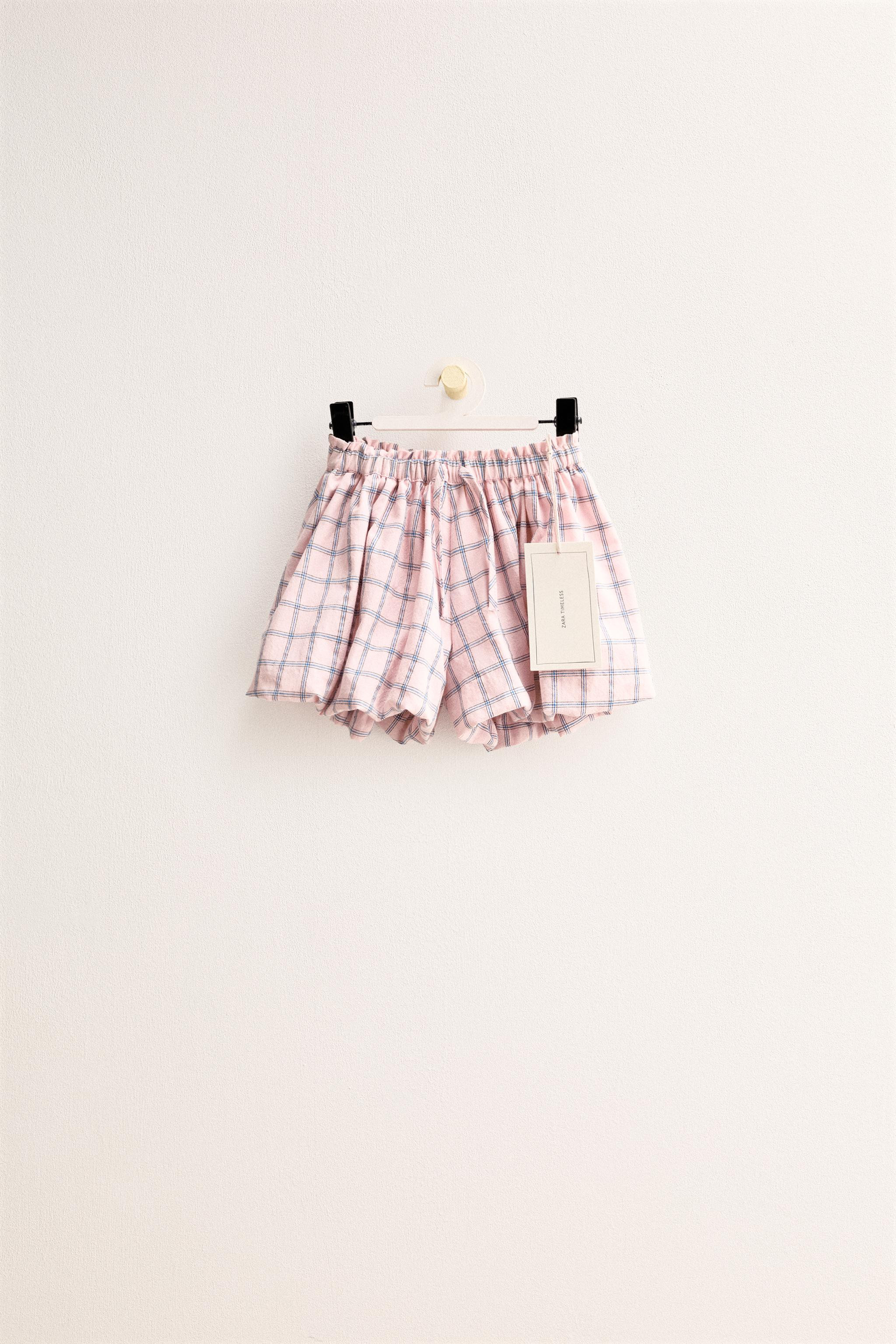 ZARA TIMELESS - PLAID BALLOON SHORTS | Zara US