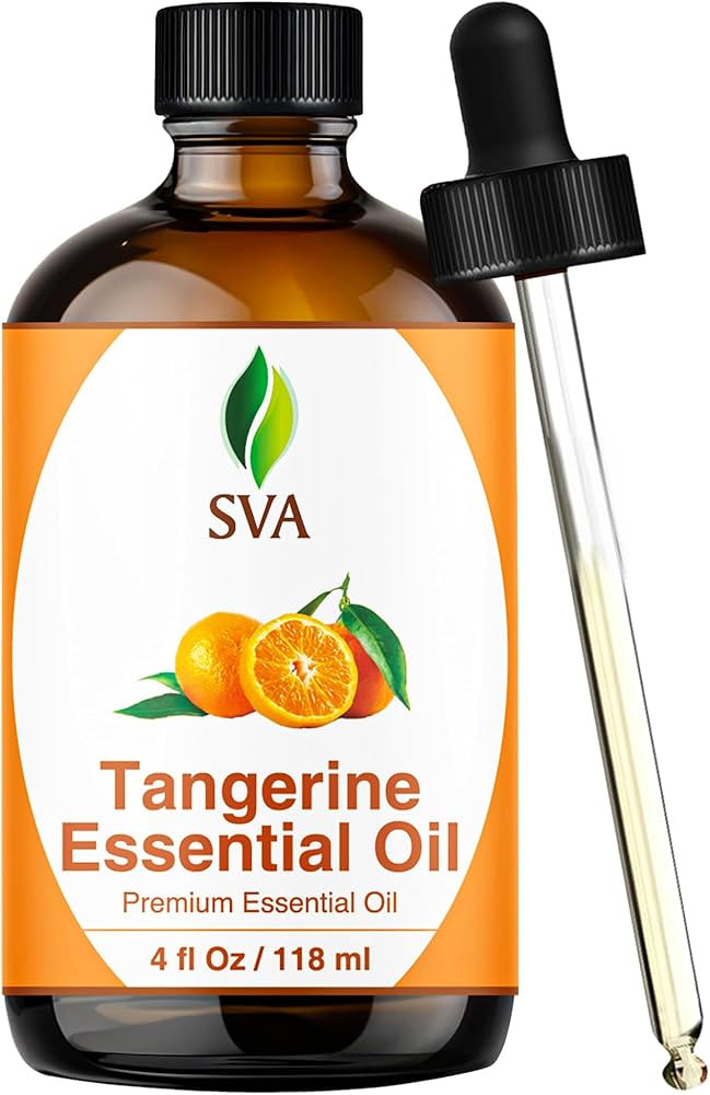 SVA Tangerine Essential Oil – 4 Fl Oz – 100% Natural Tangerine Oil - for Diffuser, Hair Care,... | Amazon (US)