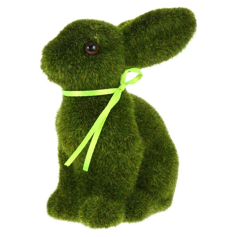 NICEXMAS Adorable Easter Flocked Rabbit Decorative Party Decor Rabbit Flocked Bunny | Walmart (US)