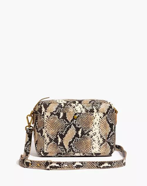 The Large Transport Camera Bag: Snake Embossed Leather Edition | Madewell