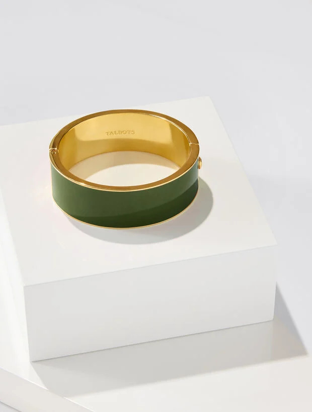 Wide Enamel Hinge Bangle | Talbots