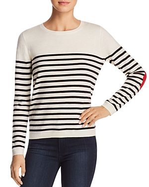 kate spade new york Heart-Patch Striped Sweater | Bloomingdale's (CA)