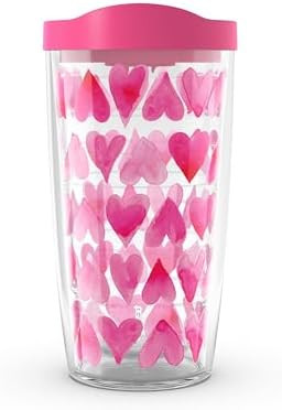 Tervis Valentine's Day Pink Hearts All Over Made in USA Double Walled Insulated Tumbler Travel Cu... | Amazon (US)