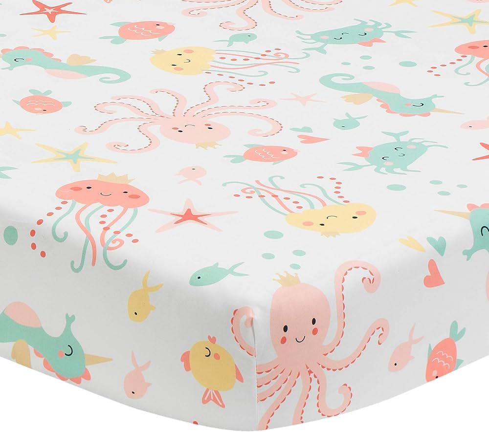 Bedtime Originals Ocean Mist Fitted Crib Sheet, Multicolor | Amazon (US)